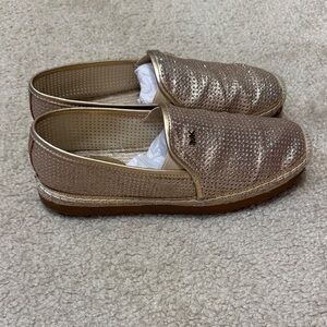 Michael Kors Gold Textured Flats